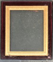 A gilt gesso and velvet picture frame, overall 55x47.5cm, internal 40.5x33cm