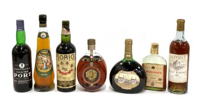 A quantity of alcohol to include Florio Marsala; Vecchia Romagna Buton; Cordovas Fine Old Port;