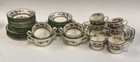 A Copeland Spode 'Chinese Rose' part tea service, approx. 44 pieces