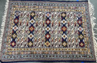 A flatweave rug, 193x136cm