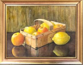 Susan Curtis, 'Orange and Lemons', still life, acrylic on canvas, 29x39cm