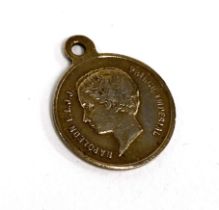 A small token commemorating the 1868 first communion of Imperial Prince Napoleon, 'Souvenir de la