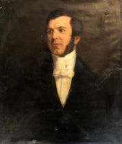 Portrait of a 19th century gentleman, oil on canvas, 77x64cm