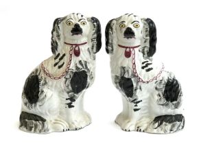 A pair of Staffordshire dogs, AF, 26cmH