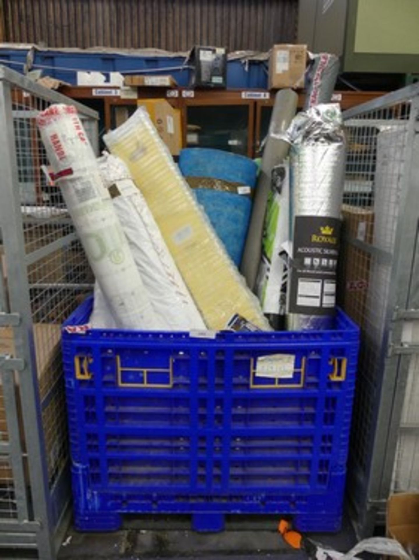 1 x magnum of assorted flooring including 6 x boxes of 9 x black and white peel and stick floor