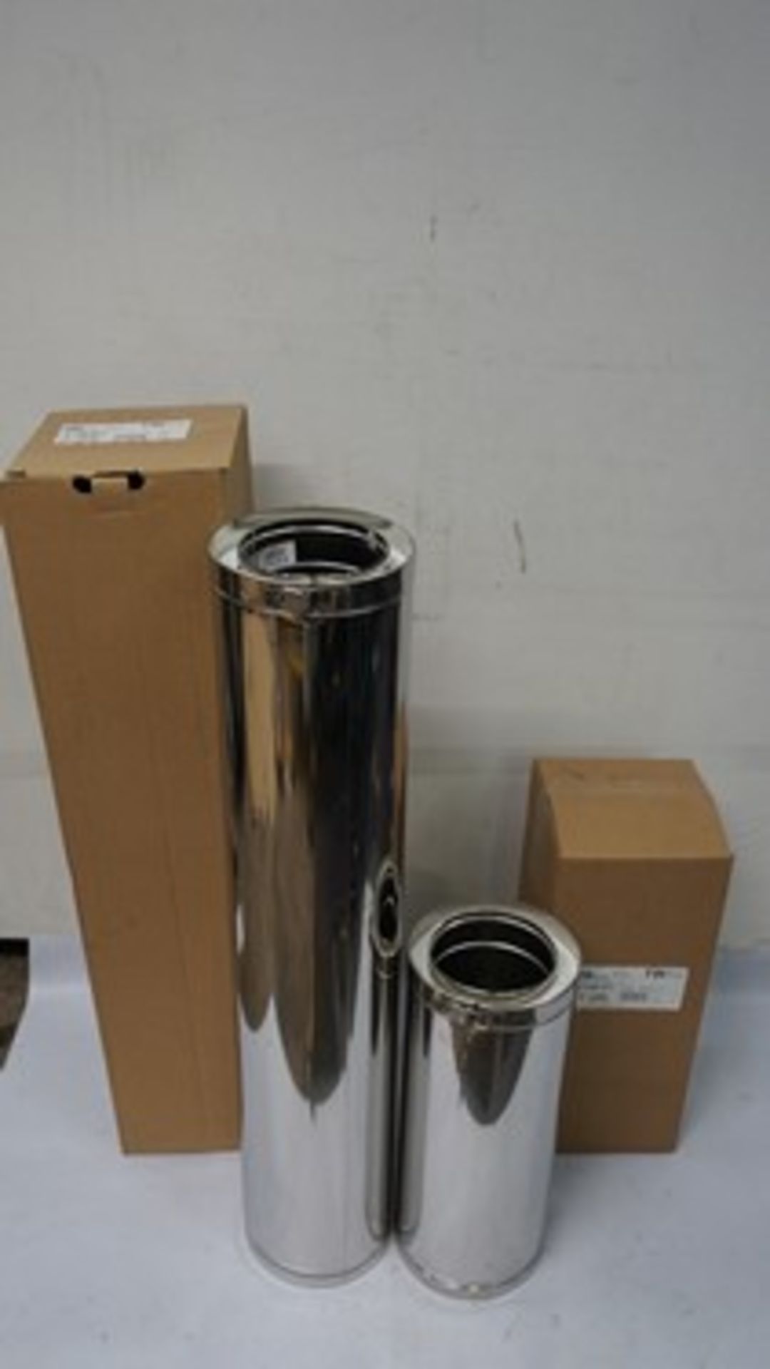A selection of chimney flues and accessories including 3 x Tw Pro pipe 1000mm-150D, O.N. 2-150- - Image 2 of 3