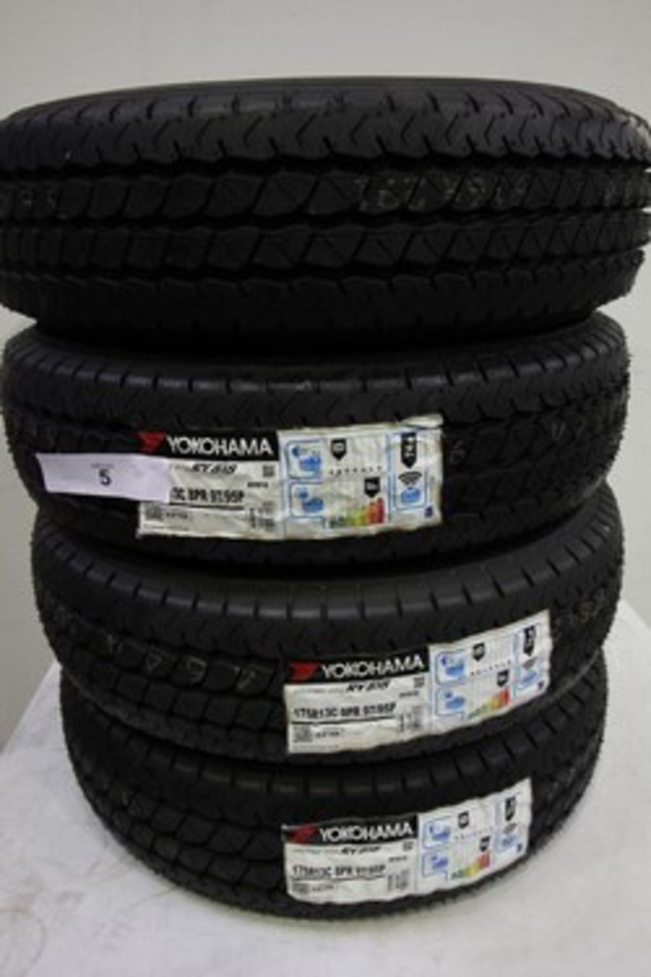 A set of 4 x Yokohama Delivery Star RY818 tyres, size 175R13C 8PR 97/95P - New with labels (GS2)