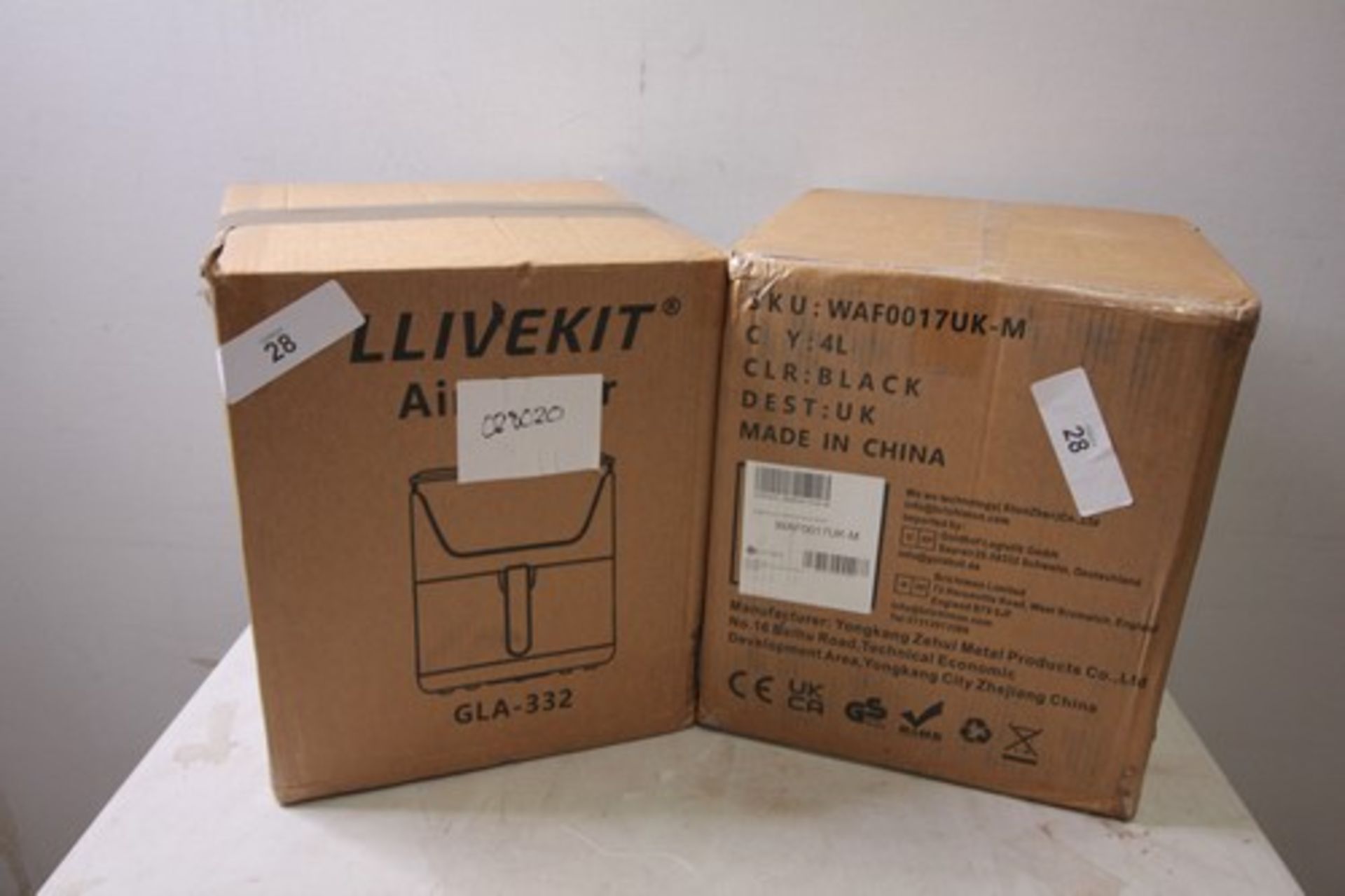 2 x Llivekit air fryers, model GLA-332 - New in box (ES1)