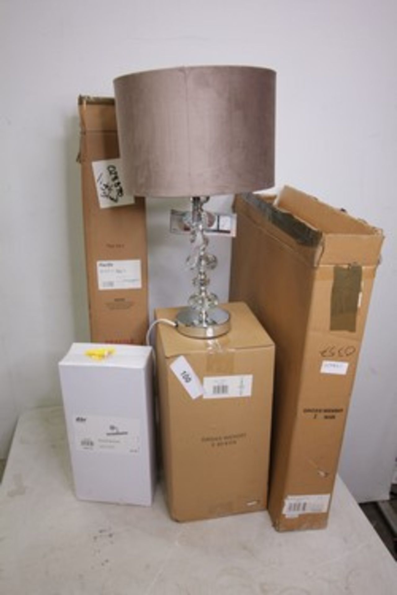 A selection of lights including crystal table lamp, pacific lamp, DAR picture light etc - mixed - Image 2 of 2