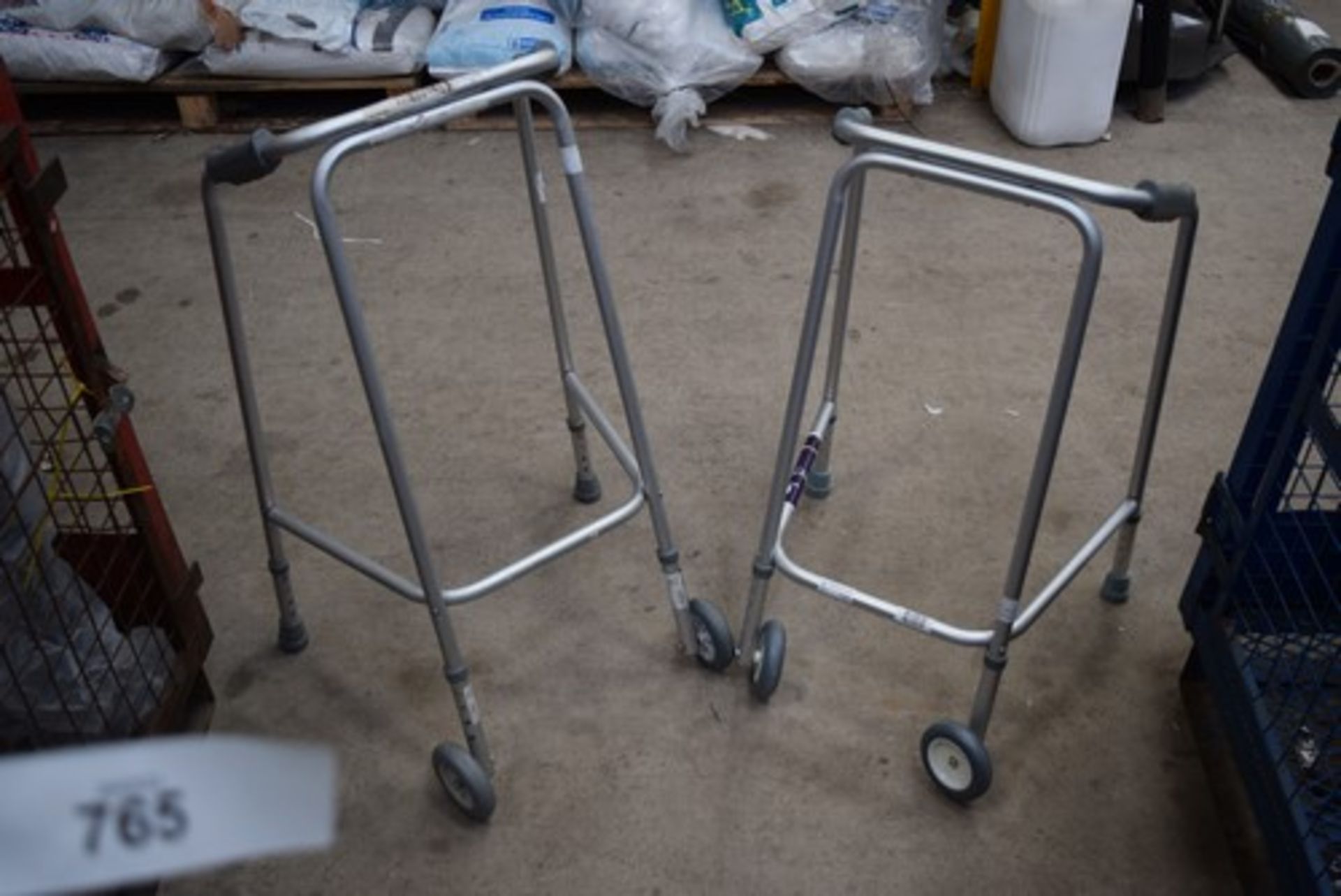 A selection of Walking aids comprising 1 x Z-Tec Aluminium Tri Wheel walker, blue, 1 x Z-TEC Lite