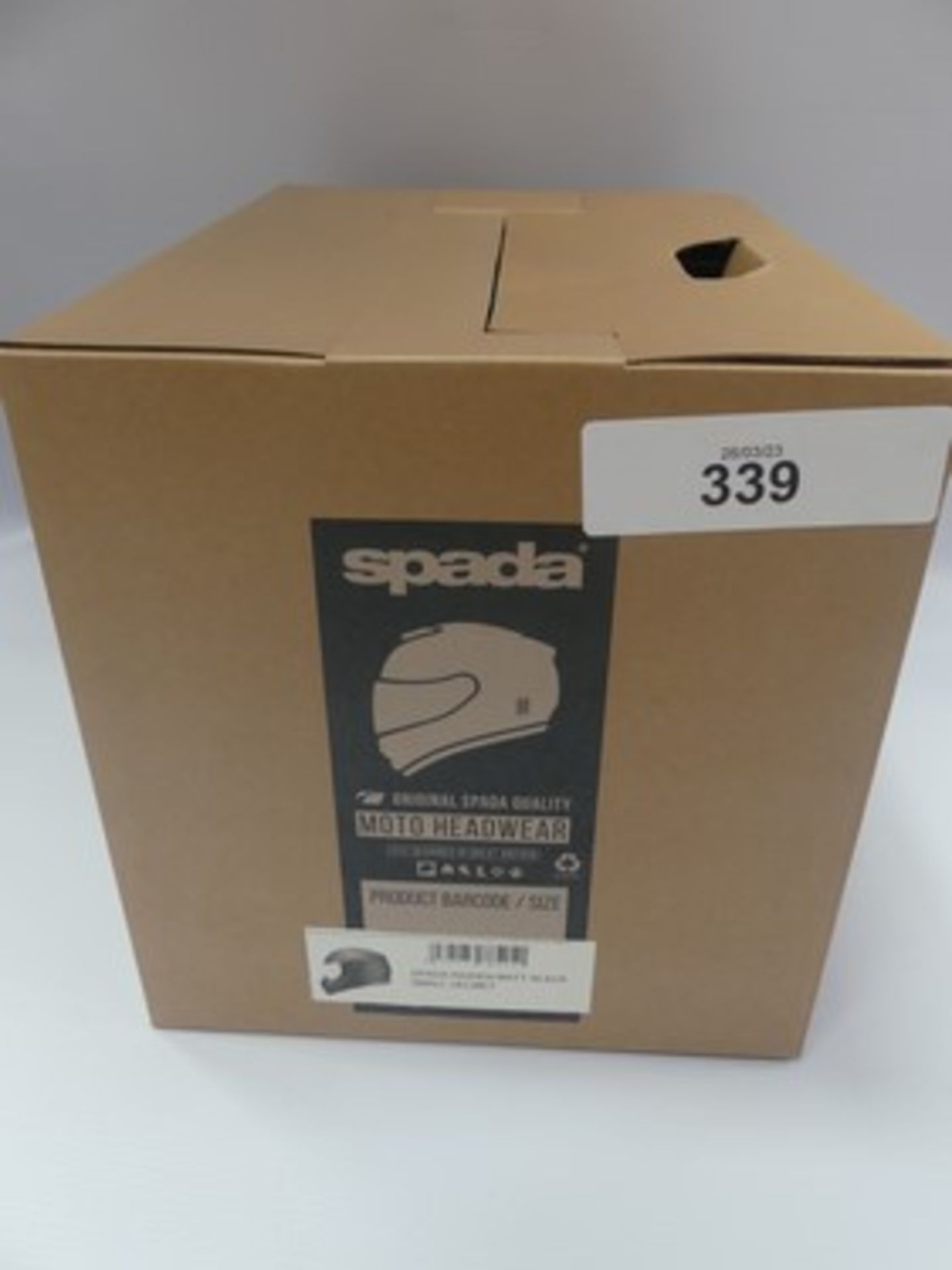 1 x Spada Raiden matt black motorcycle helmet, size S. - New in box (GS18)