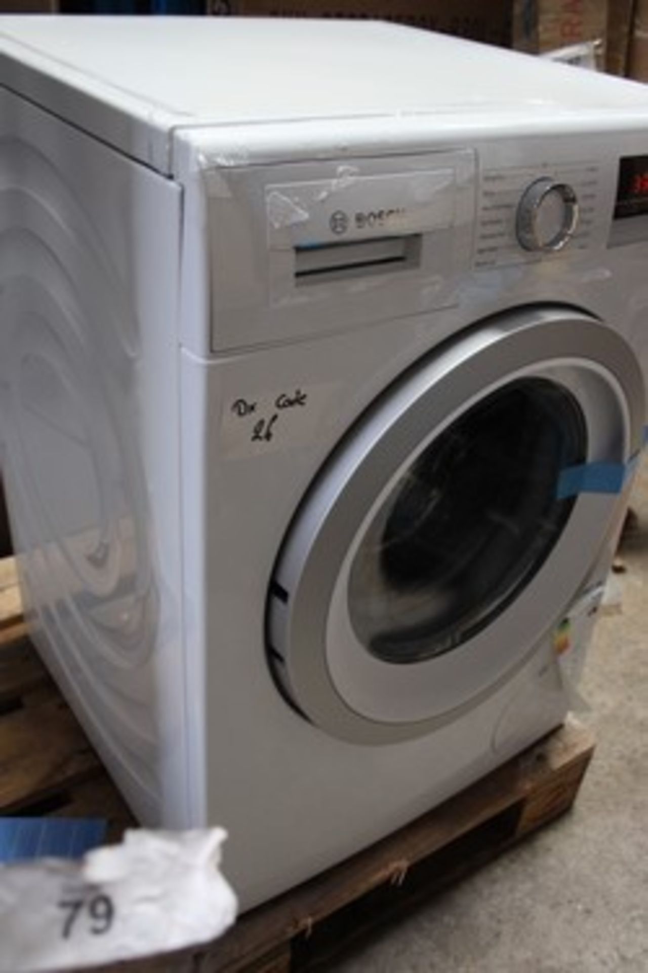 1 x Bosch series 4 9kg washing machine, model: WAN28209GB, white, spares or repair only, see photos,