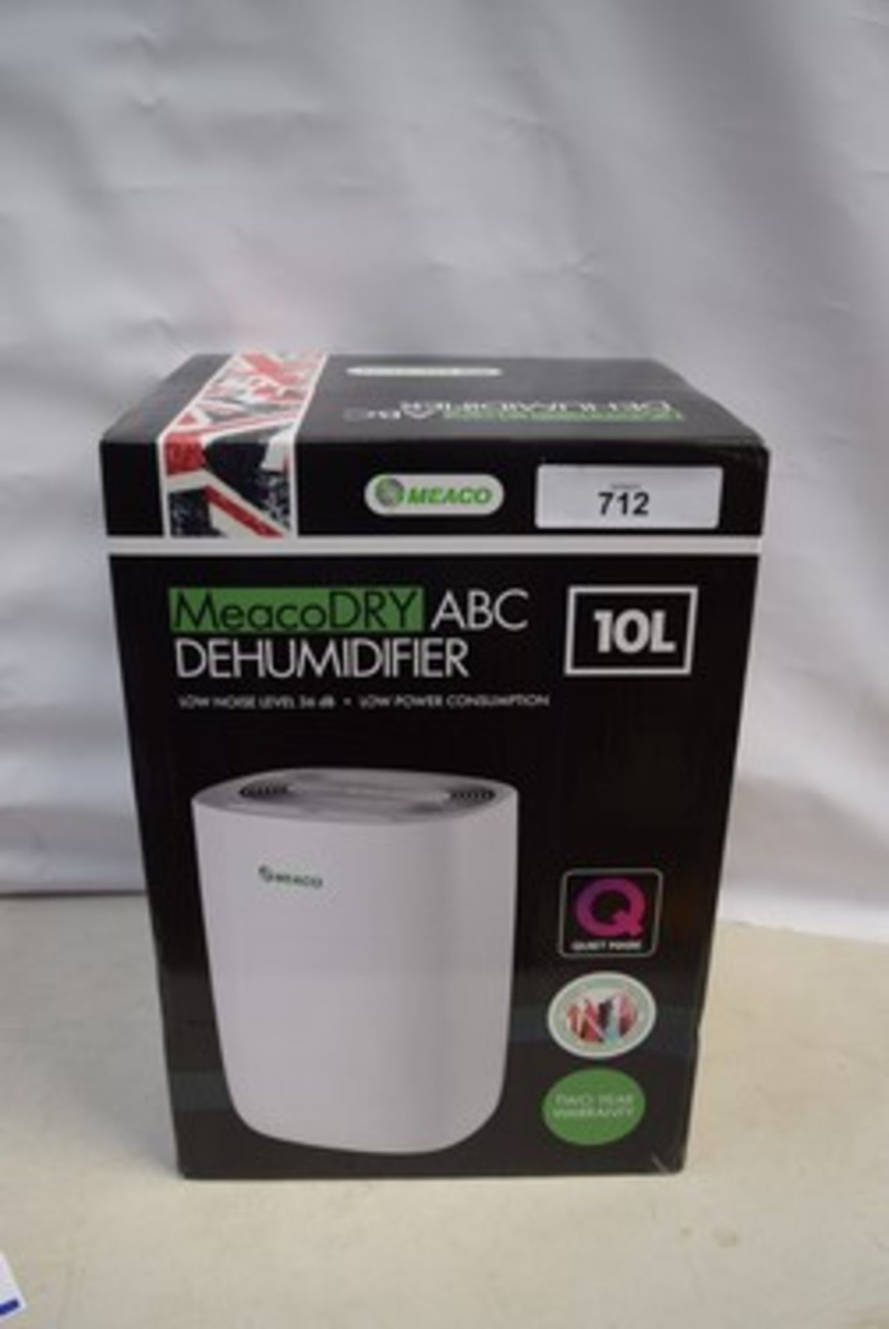 1 x Meaco 10 litre ABC dehumidifier, EAN 5060409600381, some boxes with dents due to store - New