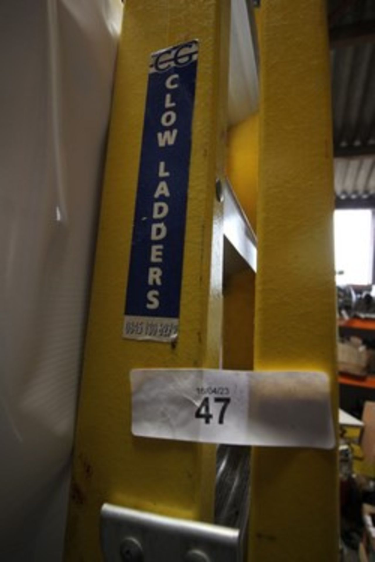 1 x clow 7 tread fibre glass folding ladder - Used (SWC2) - Image 2 of 2