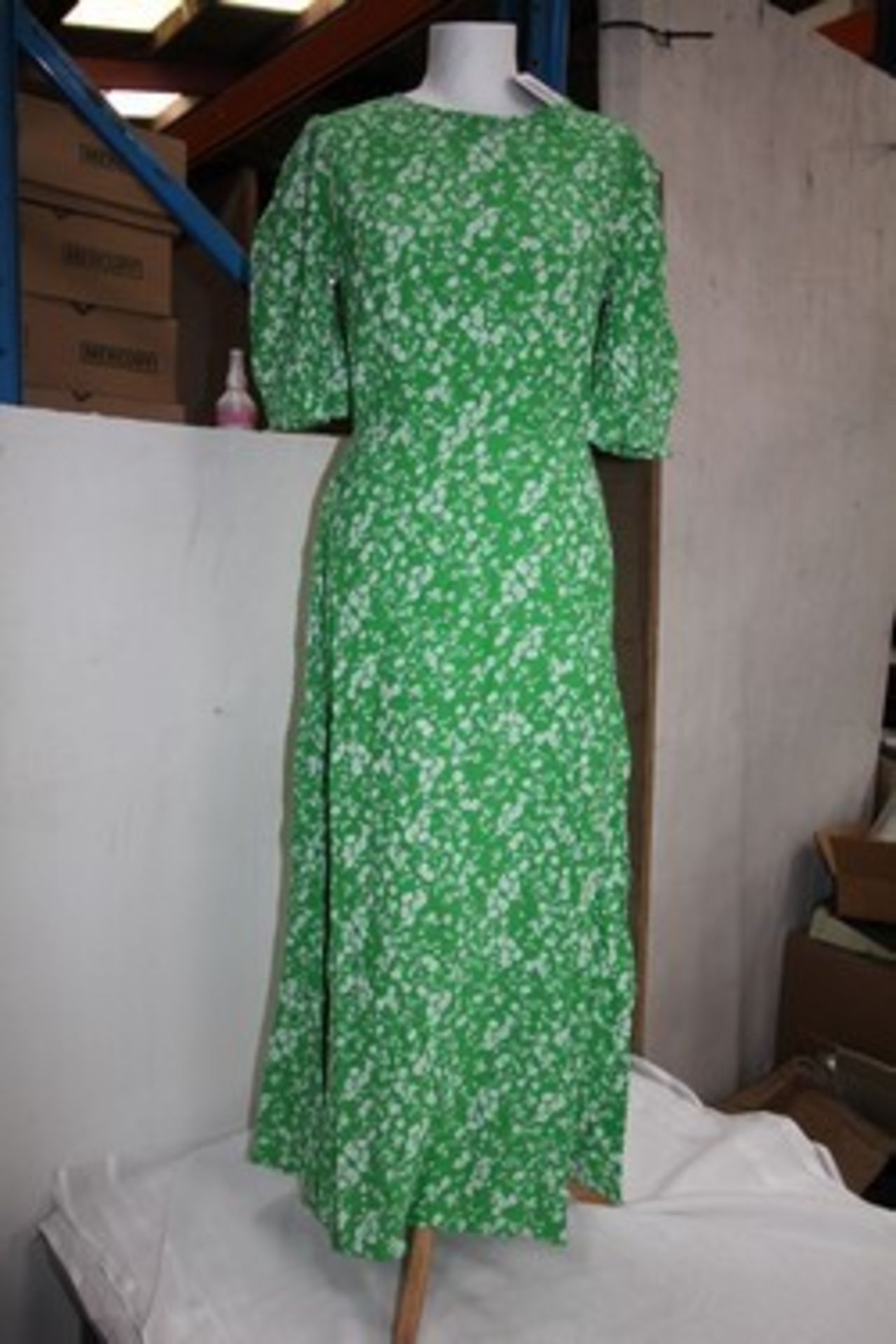 3 x Great Plains Fresh Ditsy fresh green 3/4 length dresses, 2 x size 8 and 1 x size 10 - New in