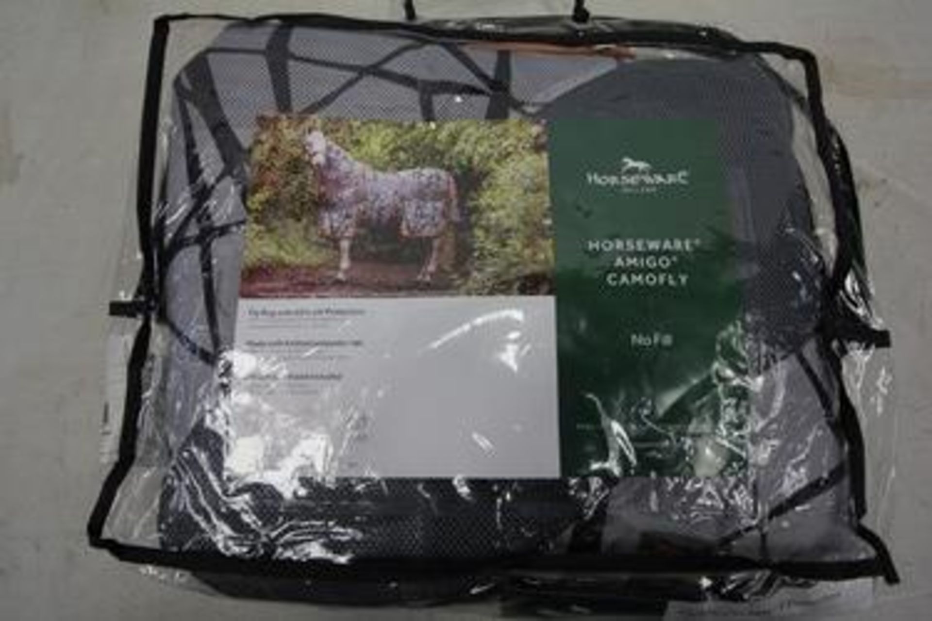 1 x Horseware Amigo Camo Fly no fill fly rug with detachable hood, size 6'6" - New in pack (GS17)