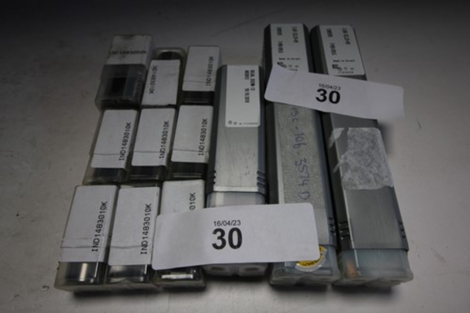 A selection of insert tool holders including Iscar DCLNL 2525M12 holder, E16R SCL CRO9 holder,