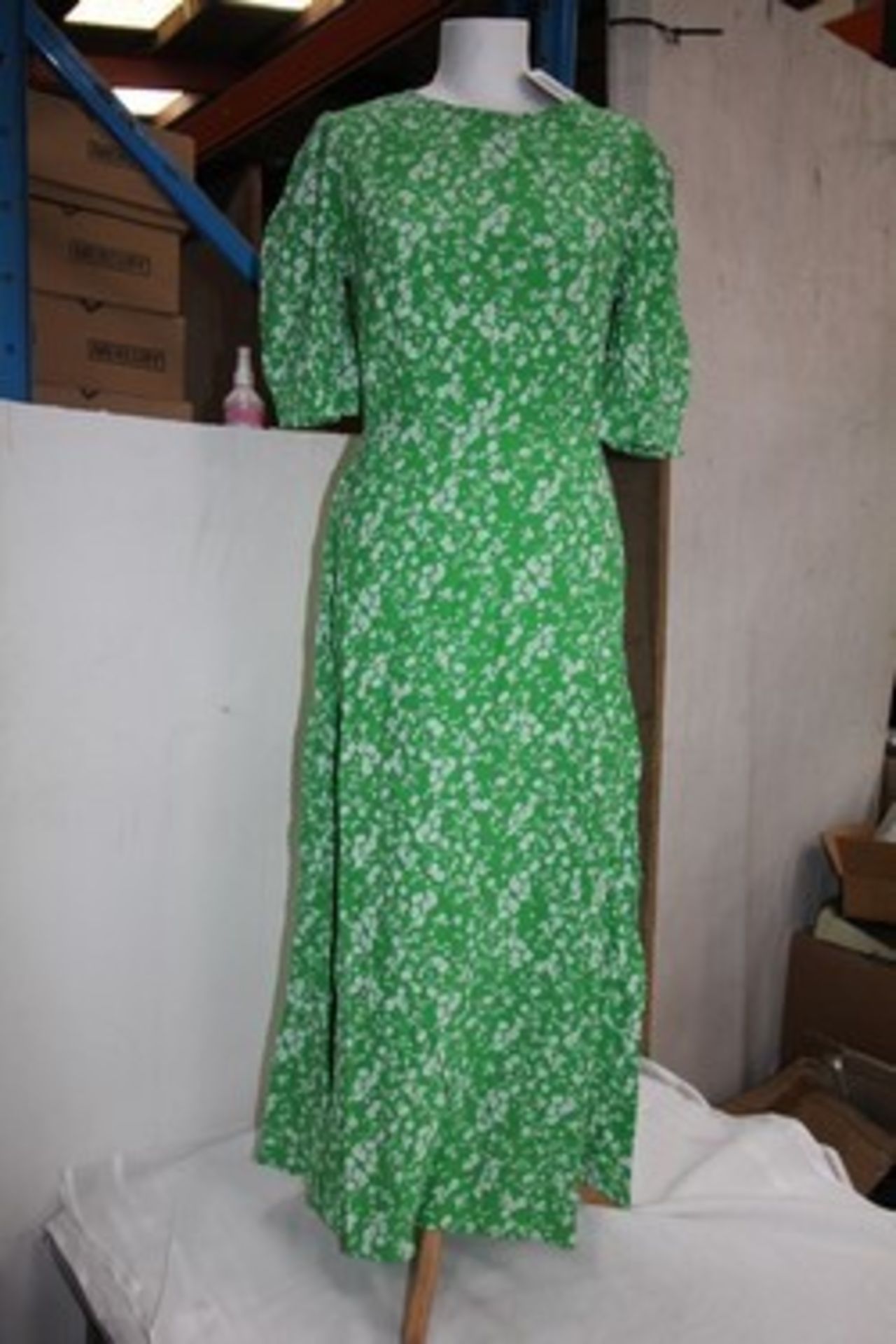 3 x Great Plains Fresh Ditsy fresh green 3/4 length dresses, 1 x size 16 and 2 x size 14 - New in