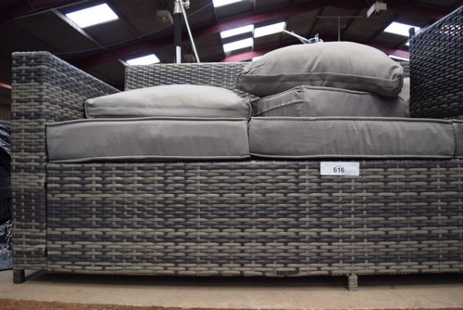 1 x 3 seater rattan sofa - New (ES11A) - Image 2 of 2