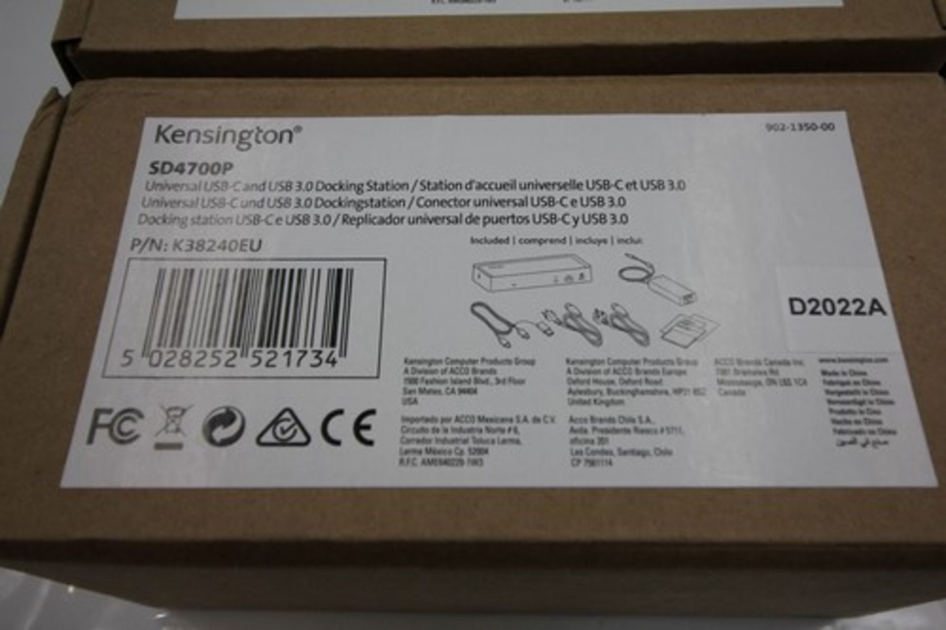 2 x Kensington universal USB-C + USB 3.0 dual display docking stations, Model SD4700P - New in - Image 2 of 2