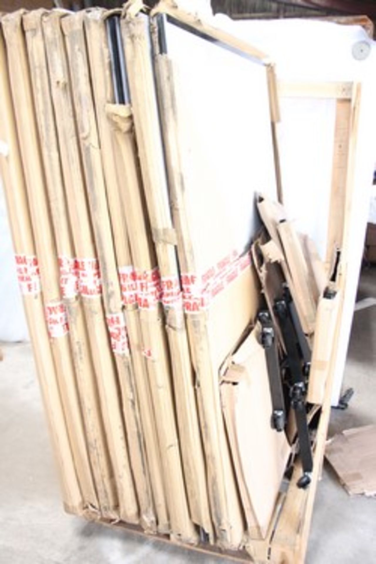 1 x pallet of office screens, size 180cm x 120cm colour - light grey, together with 8 x boxes each - Image 2 of 3