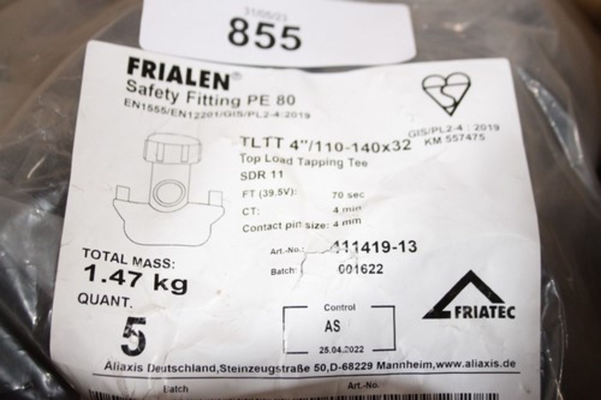 3 x boxes of Frialen products, 1 x box containing Tltt 4 inch top load tapping T and 2 x boxes - Image 3 of 3