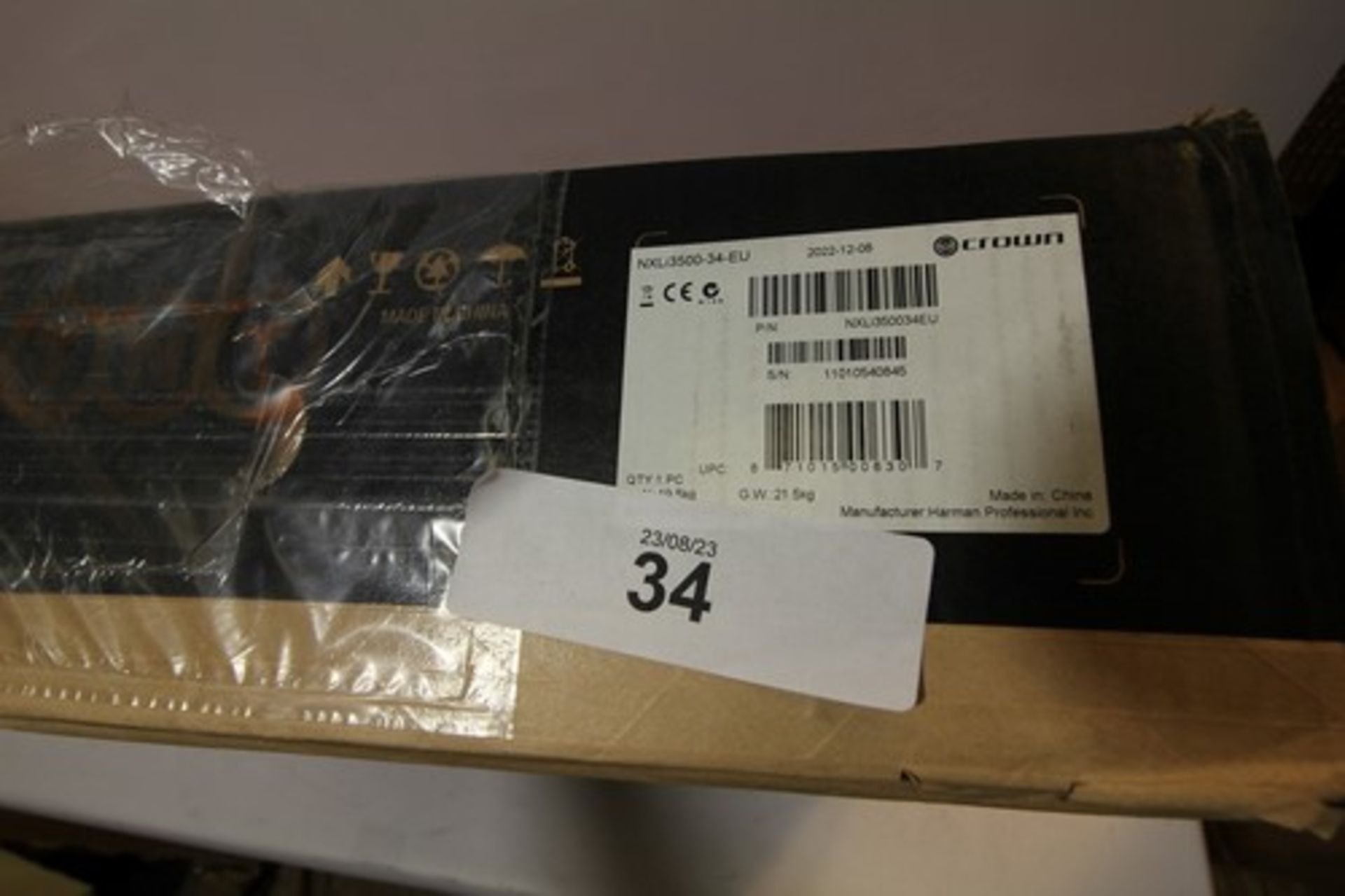 1 x Crown XLI3500 power amplifier, Model NXLi3500-34-EU - Sealed new in box (GS3) - Image 2 of 3
