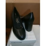 3 x pairs of Geox Annya A Nappa leather court shoes, sizes 2 x UK 6 and 1 x UK 7 - new in box (E1B)