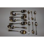 Seven silver spoons approx. 344gms; and six silver