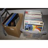 Two boxes of records