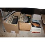 Two boxes of various records and a collection of c