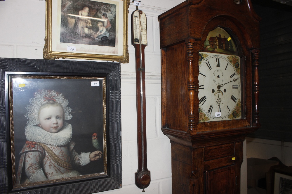 A 19th Century mahogany stick barometer by Abram &