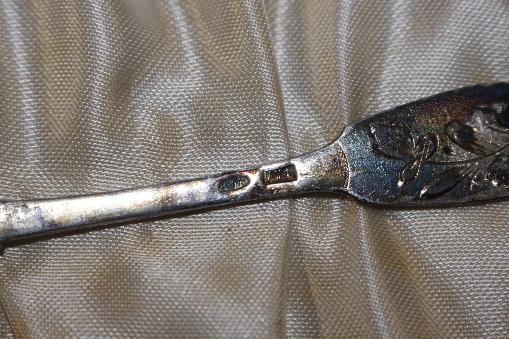 A cased set of six Russian silver spoons marked 84 - Image 2 of 2