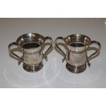 A pair of 18th Century Sheffield plated two handle