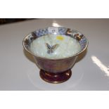 A Wedgwood lustre and butterfly decorated pedestal