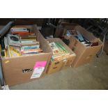 Three boxes of various books