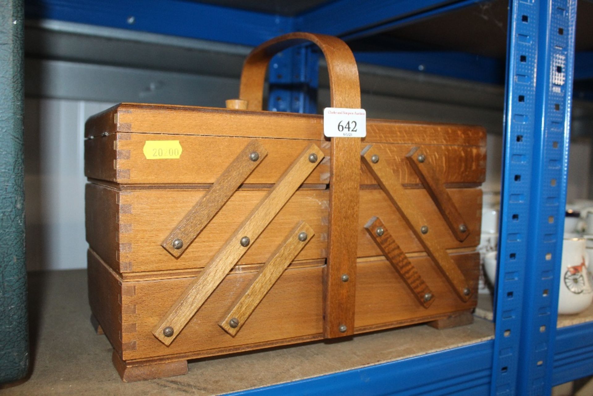 A cantilever sewing box