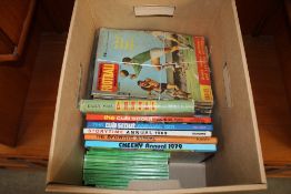 A box of various vintage annuals etc.