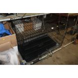 A large dog crate