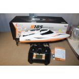 An H105 Water Wizard remote control speedboat with