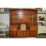 A Nathan style teak wall unit