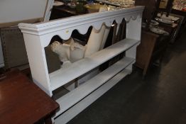 A white painted hanging plate rack