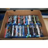 A box of various DVD's to include Blue Rays