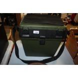 A fishing tackle box and contents