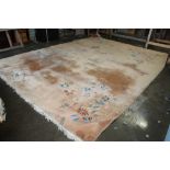 An approx 14'3" x 11'8" Oriental wool carpet