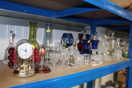 A quantity of various coloured and decorative glas