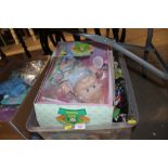 A box of children's toys and souvenir dolls to inc