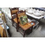 A pair of Edwardian bedroom chairs