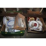 Two boxes containing sundry glass and china