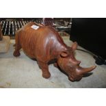 A heavy cast iron rhino